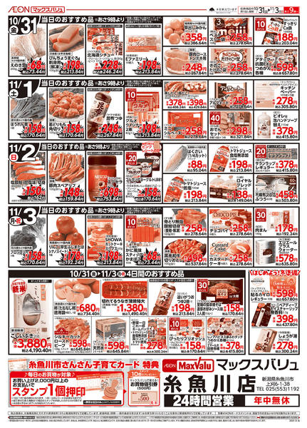2025年10月31日〜11月3日まで当日のおすすめ品♪new-1