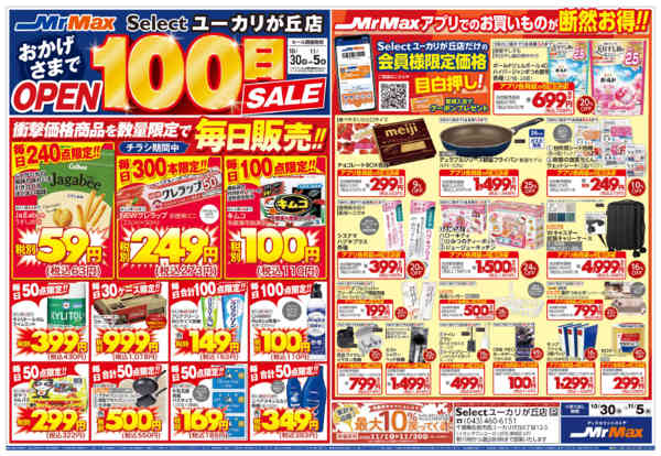 2025年10月30日〜11月5日までOPEN100日SALEnew-1