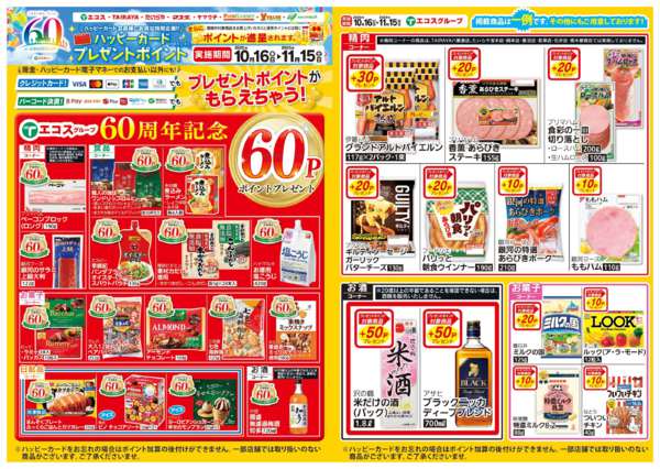 2025年10月16日〜11月15日までハッピーカードプレゼントポイント10月-1