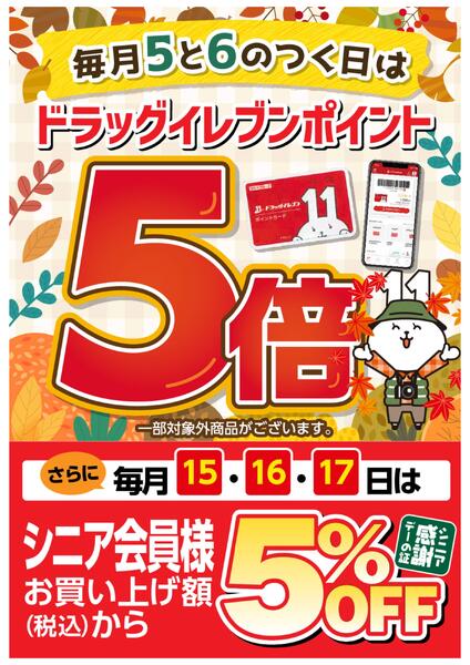 5と6のつく日はドラッグイレブンポイント5倍new-1