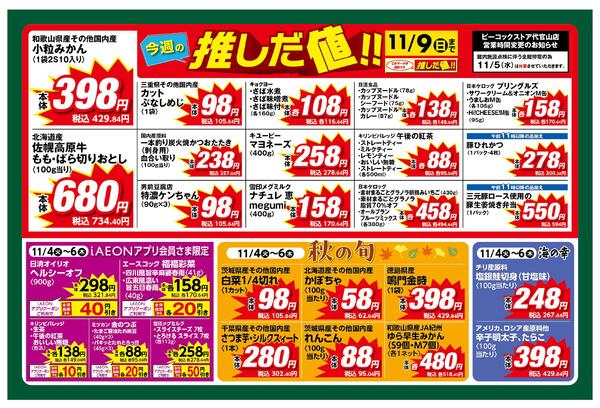 11/4～11/6 毎週恒例火曜水曜市new-2
