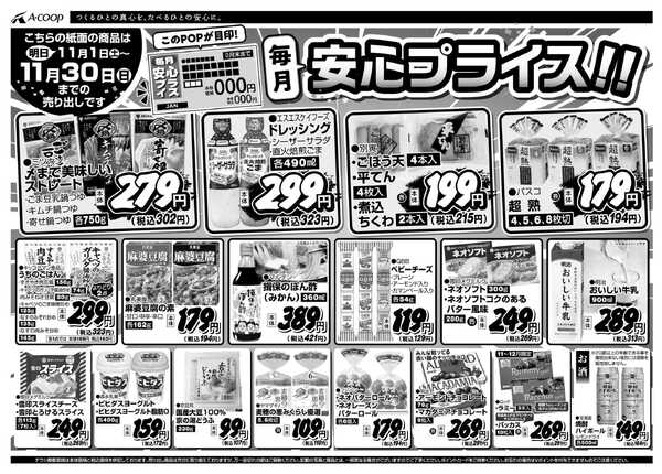 JA全農Aコープ 近畿・東海エリア 安心プライス企画-1