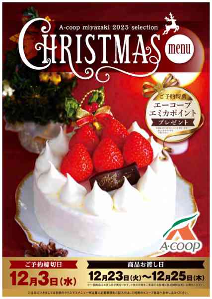 2025年11月1日〜12月3日までクリスマスケーキ予約受付中！-1