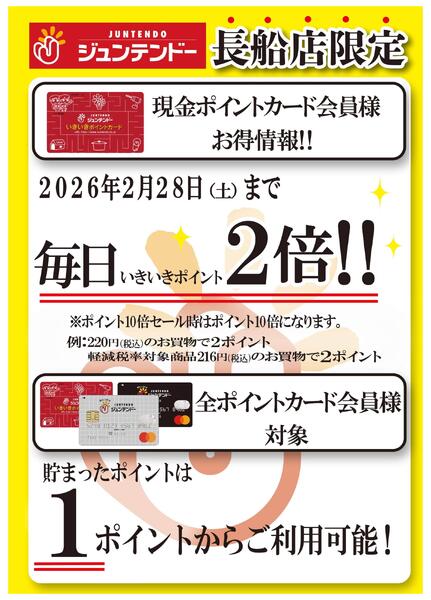 長船店限定！毎日がいきいきポイント２倍！-1