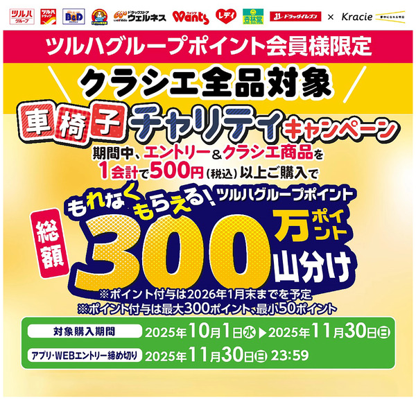 車椅子チャリティキャンペーン!10月1日~11月30日new-1