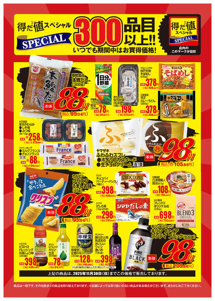 2025年10月27日〜11月29日まで11月得だ値スペシャルWebチラシ-1