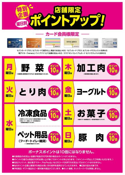 曜日別ポイントアップ-1