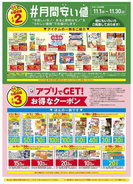 11/1(土)～11/30(日)　見逃し注意！！11月お買得Day /#月間安い値・アプリクーポンnew-2