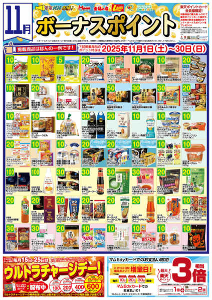 2025年10月30日〜11月30日まで１１月　ボーナスポイント-1