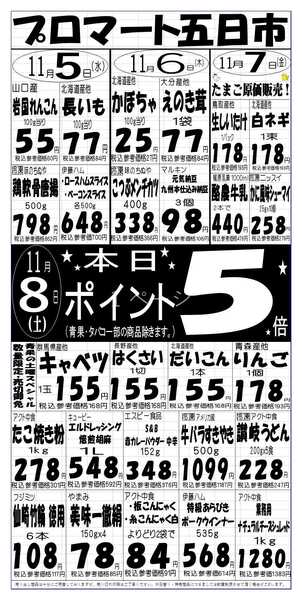 プロマート 11/5(水)～11/8(土)new-1