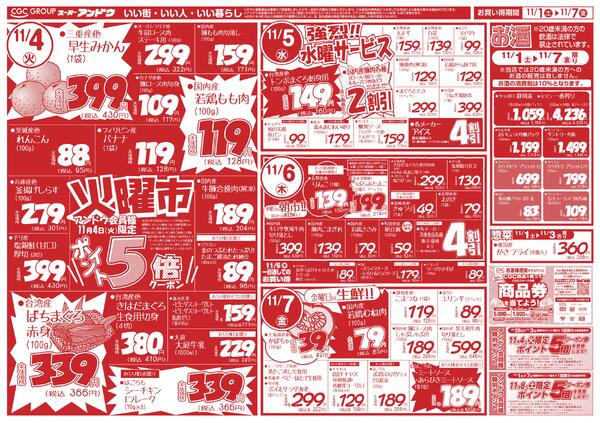 11/1号　最新折込チラシ10月31日 ～ 11月7日new-2