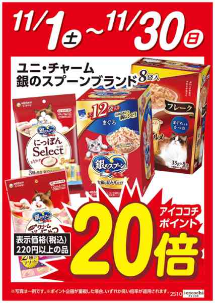 2025年11月1〜30日まで銀のスプーンブランド　ポイント20倍-1