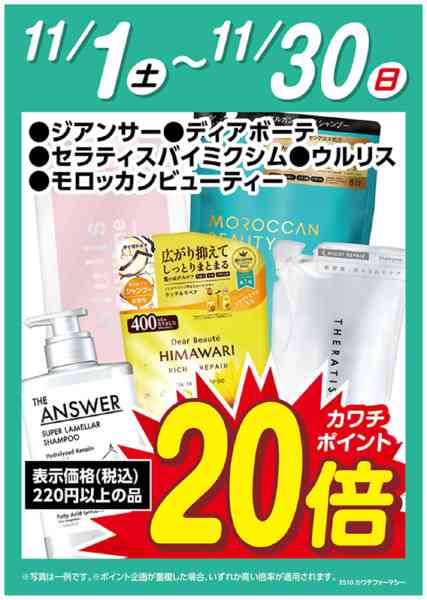 2025年11月1〜30日までヘアケアブランド　ポイント20倍-1