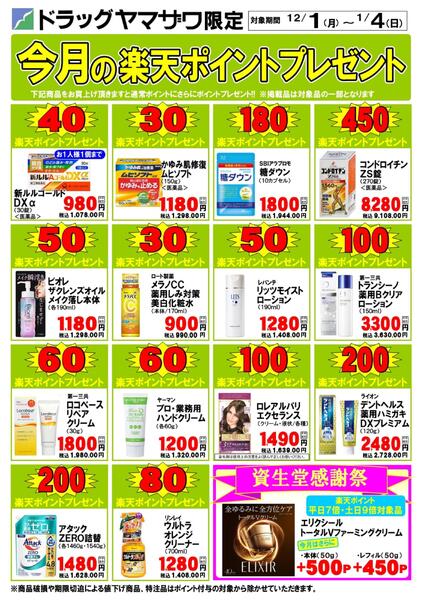 ドラッグヤマザワ12月のポイントプレゼント-1