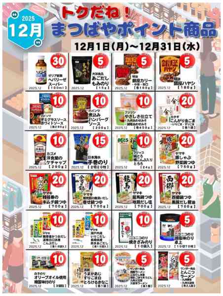 2025年12月1〜31日まで12月度　まつばやポイント商品-1