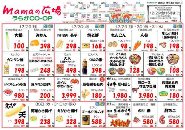 2025年12月25〜31日までmamaの広場　歳末お買い得チラシ！！-1