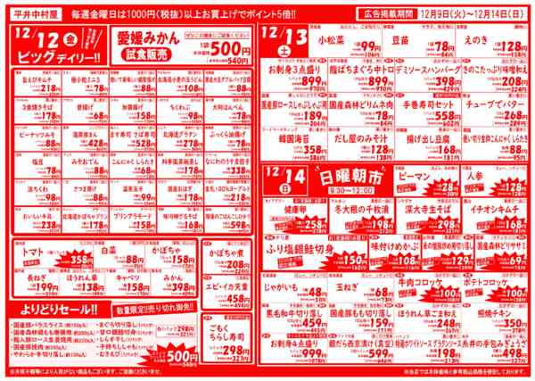 2025年12月9〜14日まで初日は生鮮大市!!-2