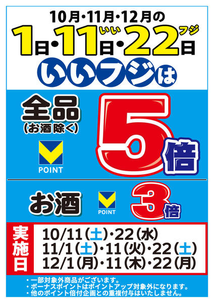 2025年10月4日〜12月22日までポイント企画のお知らせ-1