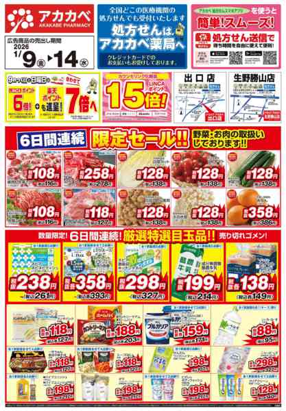 2026年1月9〜14日まで1月の店舗限定チラシ！new-1