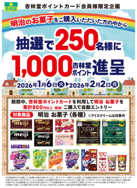 2026年1月6日〜2月2日まで明治のお菓子ポイント山分けCP-1