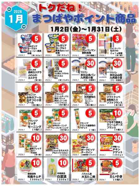 2026年1月1〜31日まで１月度　トクだね！まつばやポイント商品new-3