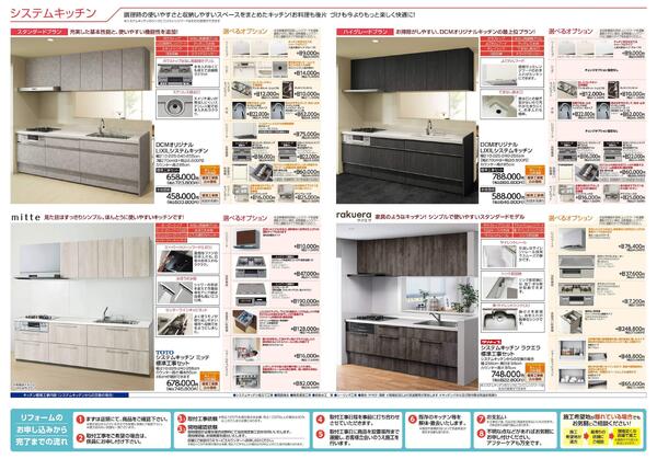 リフォームカタログ　システムキッチン・レンジフード・コンロnew-2