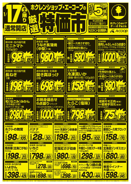 2026年1月17日限り厳選特価市new-1
