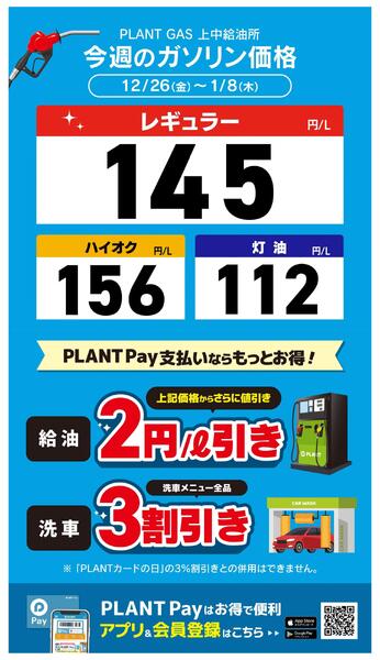 今週のガソリン価格-1