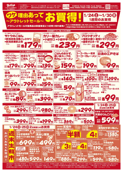 【1/24(土)～1/30(金)まで】理由あってお買得！～アウトレットセール～new-1