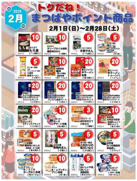 2026年2月1〜28日まで2月度　トクだね！まつばやポイント商品-3