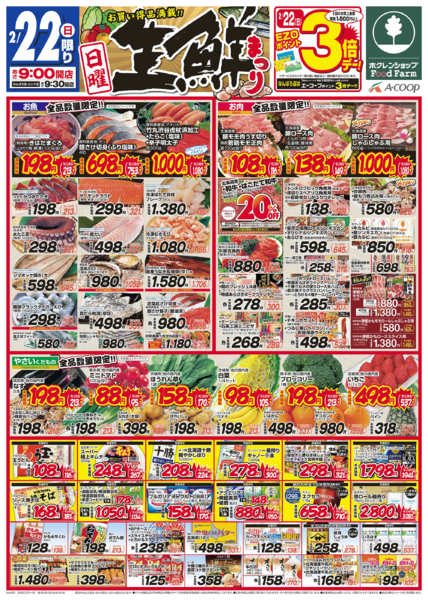 2026年2月22〜23日まで生鮮まつり＆祝日特集-1