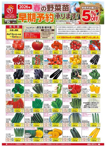 春の野菜苗　早期予約承ります！-1