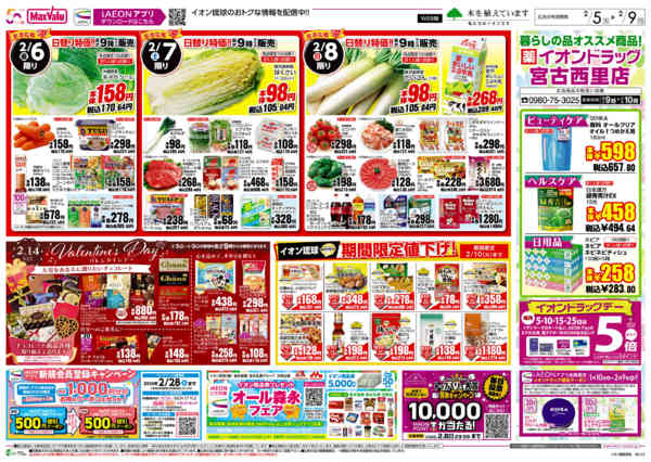2026年2月5〜9日まで生活応援プライス　イオンドラッグ宮古西里-1