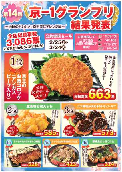 2026年2月25日〜3月24日まで☆京-1グランプリ結果発☆new-1