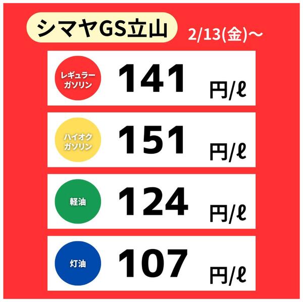 今週のガソリン価格new-1