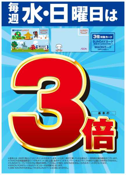 2026年2月15日限り毎週水曜日・日曜日はポイント3倍new-1