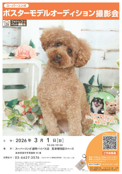 2026年2月1日〜3月1日までポスターモデルオーディション撮影会開催-1