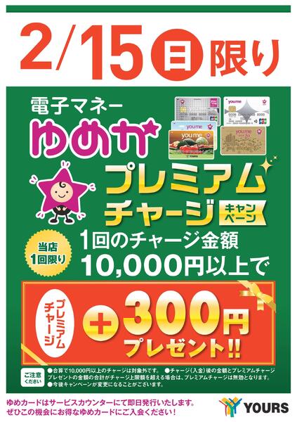 電子マネーゆめかプレミアムチャージキャンペーンnew-1