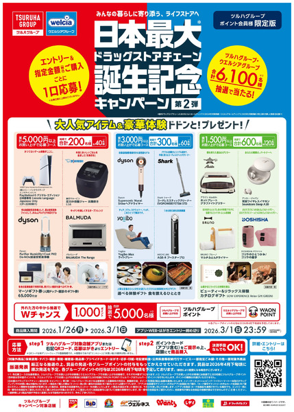 1/26~3/1 ウォンツ 日本最大ドラッグストアチェーン誕生記念キャンペーン第二弾 企画1月26日～3月1日-1