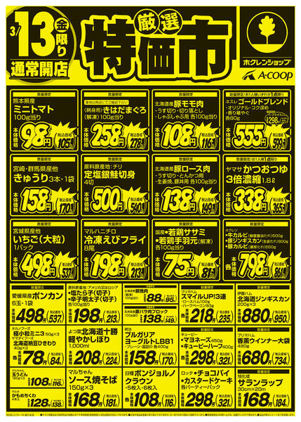 2026年3月13〜14日まで厳選特価市new-1