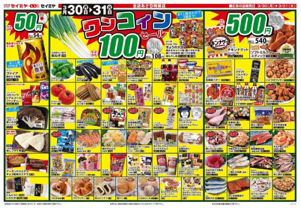 2026年3月30〜31日までワンコインセール！！new-1