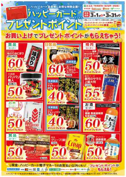 2026年3月1〜31日までハッピーカードプレゼントポイント商品-1