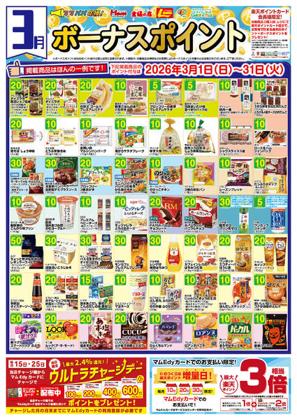 2026年2月28日〜3月31日まで3月　ボーナスポイント-1