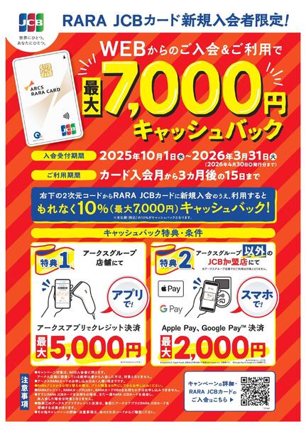 RARA JCBカードキャッシュバックキャンペーン-1