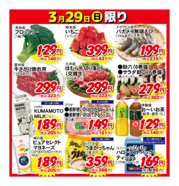 2026年3月29日限り3月29日の日替わり商品！！new-1