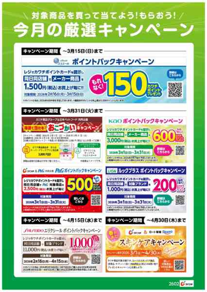 2026年3月1〜15日まで今月の厳選キャンペーン！-1