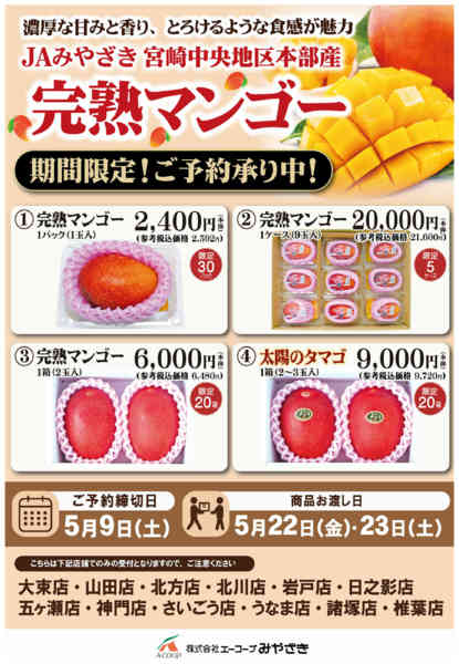 2026年4月23日〜5月9日まで完熟マンゴー予約受付中！-1