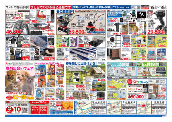 2026年3月6日〜4月6日までコメリパワー　決算市-2