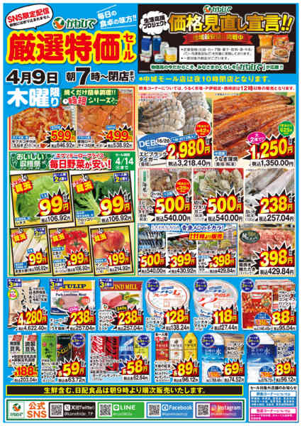 2026年4月9日限りSNS限定　厳選特価セールnew-1