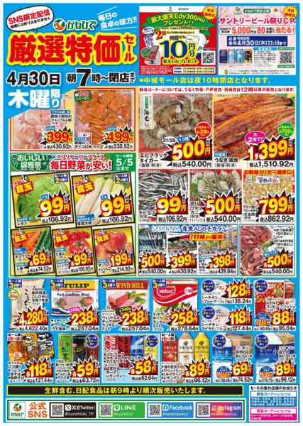 2026年4月30日限りSNS限定！かねひで厳選特価セールnew-1